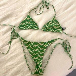 Triangl bikini green